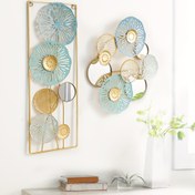 Resim 1 Adet Dökme Demir Lotus Duvar Dekoru - Şık Modern Asya Esintili Turkuaz Mavi ve Altın Vurgulu Oturma Odası, Yatak Odası, Ofis İçin Asma Süs - Ev Hediyesi, Giriş Alanı, Yemek Masası Dekorasyonu, Sanatsal Ayna Tasarımı, Lüks Yüzey İşçiliği, Dekoratif Sanat, Yüksek Kaliteli El İşi, Dekoratif Ayna, Ev Dekorasyoncüler için 