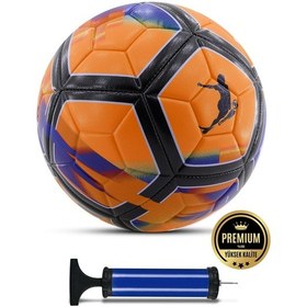 Resim Telvesse Futbol Topu Laliga Pompalı Sert Zemin Halı Saha Futbol Topu No:5 Turuncu 036 Turuncu 