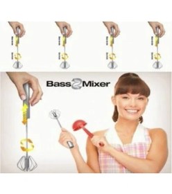 Resim Practika Bas Çek Mikser 30 cm Çelik El Mikseri Pratik Kullanım Için Ergonomik Tasarım 
