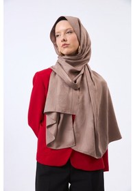 Resim Mirsoy Scarf Zerafet Desen Şal Açık Vizon 