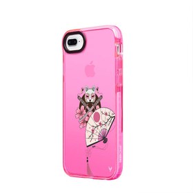 Resim iPhone 7 Plus Kitsune Telefon Kılıfı - Renkli Silikon / Renkli Silikon - Turuncu 
