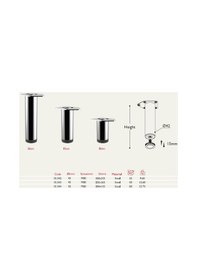 Resim Gürçayhırdavat Metal Mobilya Ayağı Siyah Çap 42Mm - 5Cm (4 Adet) 