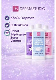 Resim Robot Supurge Deterjani Seti 3 X 1 Litre Lavanta Beyaz Sabun Pudra 3'lü Set 