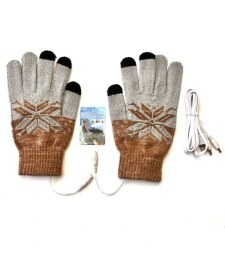 Resim Yuanbao USB Sıcak Eldiven Isıtma Örme Eldiven (Yurt Dışından) 