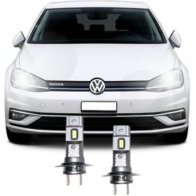 Resim Vw Yeni Golf 7,5 Led Xenon H7 Kısa Far Oto Ampul Seti Mini Led 2'li Set 