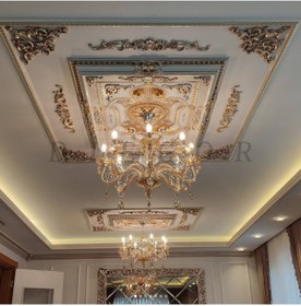 Resim DİECOR Dekoratif Polimer Patina 25 cm Avize Göbeği 