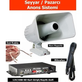 Resim Seyyar-Pazarcı Anons Sistemi Hazır Set 