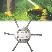 Resim 1 Adet Profesyonel Yabani Otlar Fırçası Ağır Hizmet Tipi Çelik Tel & Ergonomik Saplı - Verimli Bahçe ve Çim Bakımı için Dairesel Tasarım, Kablolu & Kablosuz Kesme Makineleri ile Uyumlu, Ot Temizleme Aleti, Kesme Makinesi Aksesuarı, Dayanıklı Yapı 
