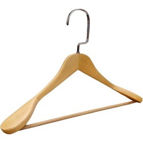 Resim Ceket Askısı 44 Cm Masif Ahşap Gümüş Kancalı Takım Elbise Kıyafet Askısı Ev Tipi 3 Adet Diğer 