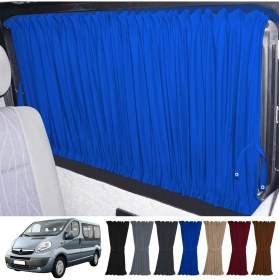 Resim Oto Pandami Opel Vivaro A 2001-2014 Uyumlu Mavi Raylı Oto Perde Takımı 