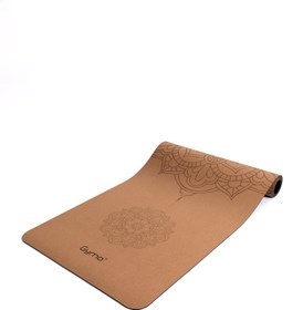 Resim Gymo Pro Series Hizalamalı 5mm Doğal Mantar Cork Yoga Matı Pilates Minderi Mandala 