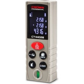 Resim Crown Dijital Lazer Metre 40M CT44028 | Yüksek Hassasiyetli Lazer Mesafe Ölçer 