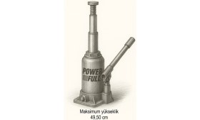 Resim 4 Ton Çift Kademeli Hidrolik Şişe Kriko - Uzun Tip 