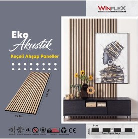 Resim Winflex Eko Keçeli Akustik Ahşap Paneli-safir Meşe 60x240cm . 