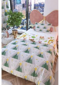 Resim Zethome Kuş Vadisi Çift Taraflı Çocuk Nevresim Takımı 160x220 Cm Beyaz 