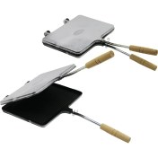 Resim Nur Işıklar Içi Teflon El Tost Makinesi 