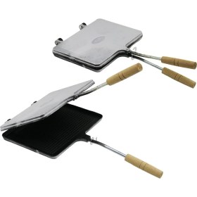 Resim Nur Işıklar Içi Teflon El Tost Makinesi 