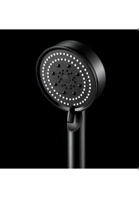 Resim 5 Fonksiyonlu El Duş Başlığı Mat Siyah Basınç Artırıcı Duş Telefonu Su Tasarruflu Duş Spreyi Siyah 