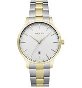 Resim Obaku Denmark V247xdgısf Quartz Çelik Altın/gri Beyaz Kadran Safir Cam 42 Mm Erkek Kol Saati Gri 