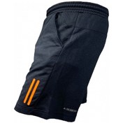 Resim Erkek Siyah Oranj Baskılı Günlük Spor Antrenman Fitness Şortu 