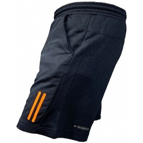 Resim Erkek Siyah Oranj Baskılı Günlük Spor Antrenman Fitness Şortu 