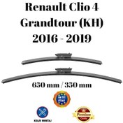 Resim Renault Clio 4 Grandtour Kh 2016 2017 2018 2019 Uyumlu Ön Cam Muz Tipi Silecek Süpürgesi Seti 650/350mm Silbak 