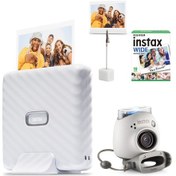 Resim Fujifilm Instax Wide Link Akıllı Telefon Yazıcısı + Pal Dijital Kamera Seti Beyaz 