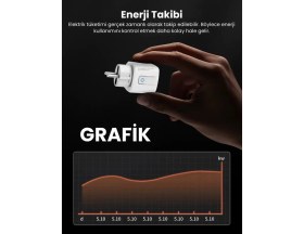 Resim Koresan Akıllı Priz Wifi 16A Uzaktan Kontrol Sesli Kontrol Özellikli Tuya Arayüzlü 