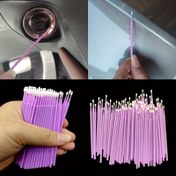 Resim 100 Adet Boya Mikro Fırça Seti, 1.5mm Mini Araba ve Temizlik Pamuklu Uçlar Keskin Uçlu 