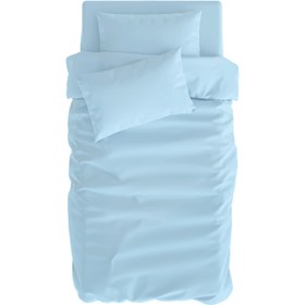Resim Basics Pamuk Saten Mavi Çocuk Nevresim Seti 140x200cm 