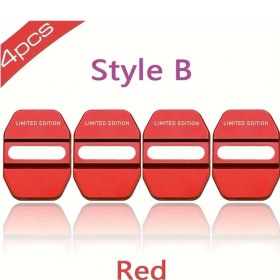 Resim Gateesat Ram İçin 4 Kapı Kilidi Kapağı Seti, Kırmızı Dekoratif Kilit Pimi Kapakları 