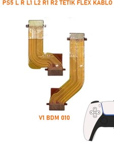 Resim siar 1 Takım PS5 V1 BDM 010 Kollar ile Uyumlu L R L2 R2 Tetik Flex Kablo Playstation 5 Kol Tamir 