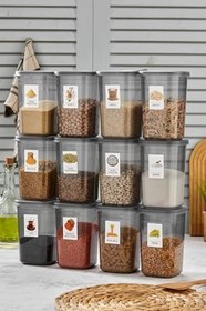 Resim 12'li 1200 ML Sızdırmaz Kapaklı Saklama Kabı Seti, CAN.OB.120012 
