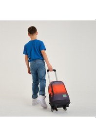Resim Coral High Kids Gri Turuncu Renk Geçişli Çekçekli 2'li Çanta Seti Set0223948 