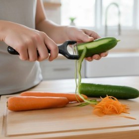 Resim Solingen Çelik Küçük Boy Meyve Sebze Soyacak – Keskin Paslanmaz Soyucu Aparat (5477) Nfsm-Rsgo 