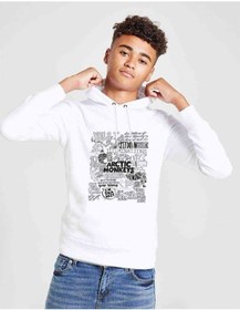 Resim Arctic Monkeys Songs Baskılı Unisex Çocuk Kapüşonlu Beyaz Sweat (528625886) 