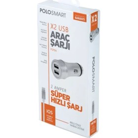 Resim Polosmart Charger PSP04 Araç Şarjı + Lightning Kablo 