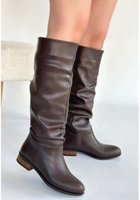 Resim Winda Kahverengi Cilt Körüklü Çizme Çok Renkli 