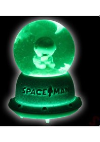 Resim Uçuşan Yıldızlı,7,5cm X 4,5cm Led Işıklı Astronot Küre - Mavi 