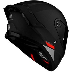 Resim Mt Kask Thunder 4sv Solid A1 Mat Siyah - Iç Güneş Vizörlü Mat Siyah 