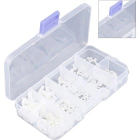 Resim Tenfowee 150 Adet Beyaz Poliamid Somun Vida Seti - M2/m2.5/m3/m4/m5 Boyutları, Islak Ortamlarda Kullanım, Elektrik Ve Mekanik Donanımda Dayanıklı Ve Isolasyonlu 