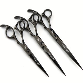 Resim 1 Nepurlson Profesyonel Saç Kesme Makası - 15.24 cm, 16.51 cm ve 17.78 cm'de Mevcut, Hem Erkekler Hem de Kadınlar İçin Uygun, Dokulu Kesme Aracı, Sağ El Kullanımı İçin Tasarlanmış, Koku Olmadan. 