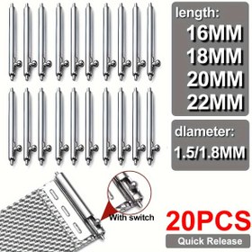 Resim 20 Parça Paslanmaz Çelik Saat Kayışı Tamir Kiti - Samsung, Huawei GT, Huami, Garmin için Hızlı & Kolay Kurulum Araçları ile - 1.5mm~1.8mm Çap 