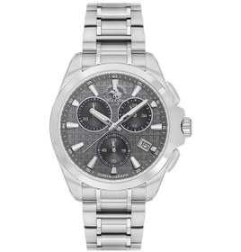 Resim Santa Barbara Polo Racquet Club Sb.1.10591-4 Tüm Fonksiyonları Aktif Çelik Kordonlu Suya Dayanıklı Metalik Renk Erkek Kol Saati Metalik 