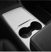 Resim Cordial Tesla Model 3/model Y 2021-2024 Orta Konsol Filmi Beyaz Kaplama 