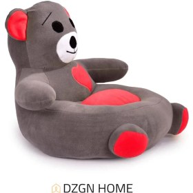 Resim Dzgn Home Portatif Taşınabilir Pelüş Ayıcık Koltuk- Çocuk Koltuğu - Gri Fuşya 