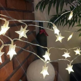Resim Coverzone 3 metre Led Işıklı 20'li Yıldız Işık Zinciri Dekoratif Pilli Aydınlatma Ev Dekorasyonu Süsleme Salon Oda Merdiven Balkon Süslemeleri için Yılbaşı Eğlence Doğum Günlerine Özel Aydınlatma 