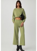 Resim DEWANNA Kadın Uzun Kollu Crop Yeşil Eşofman Takımı 