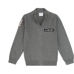 Resim U.s. Polo Assn. Erkek Çocuk Gri Melanj Hırka (Triko) 50317164-VR109 
