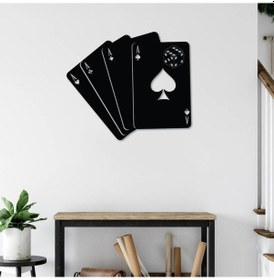 Resim İskambil Kağıtları Metal Duvar Dekoru 